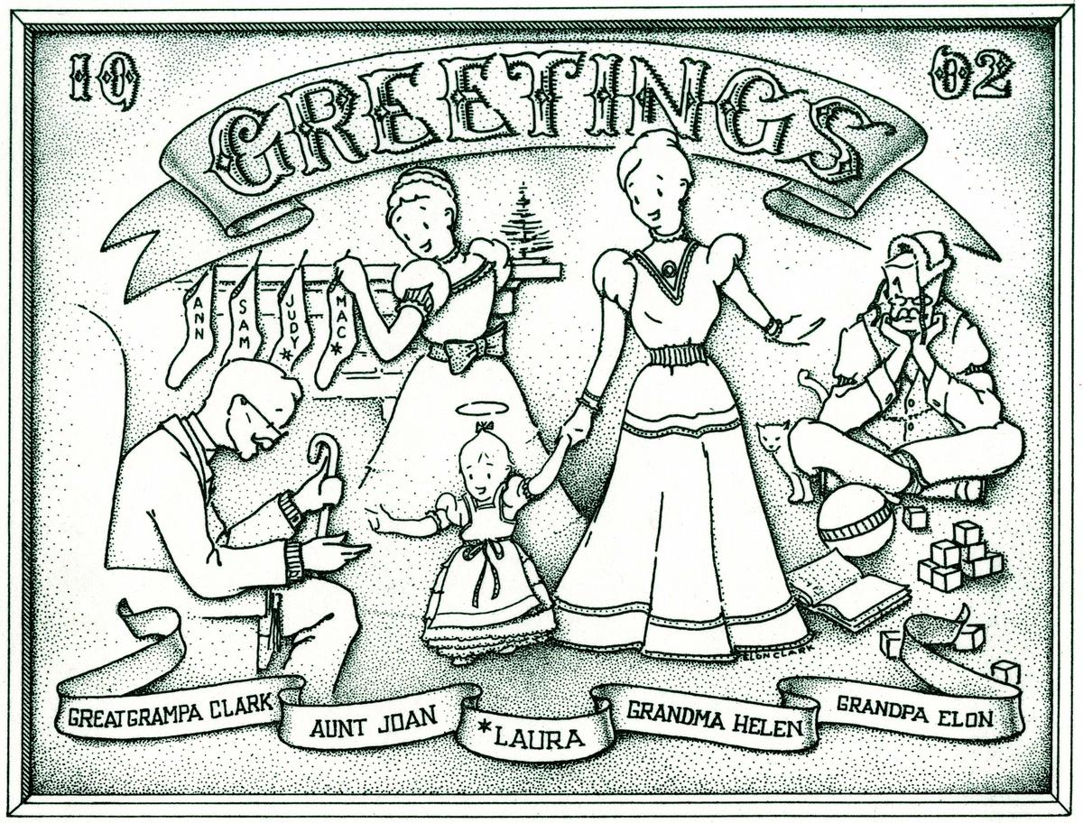 Clark Christmas Card, 1962
