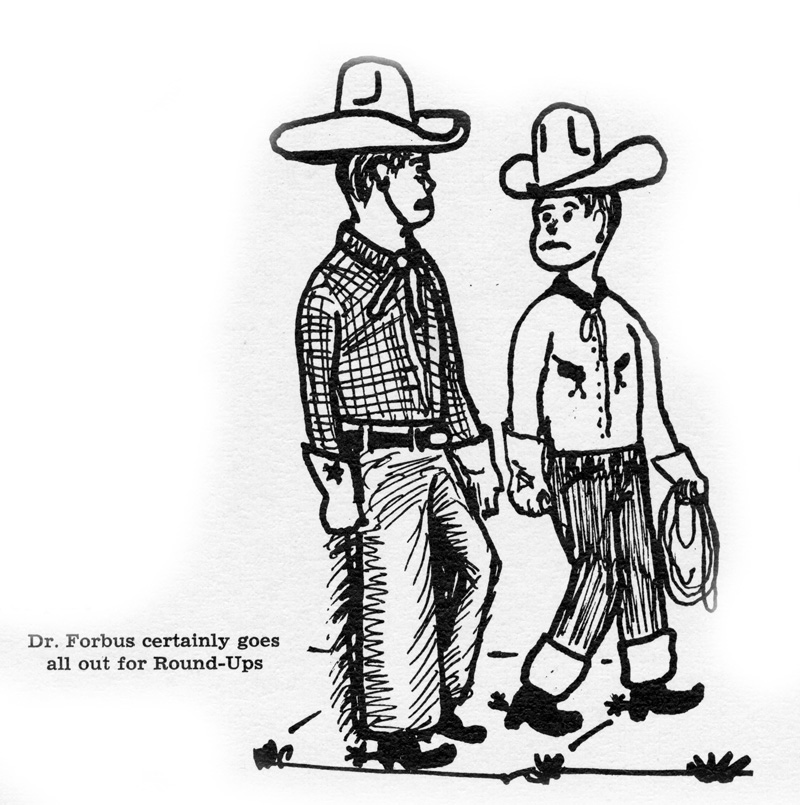 Caricature of Dr. Wiley Forbus, 1956
