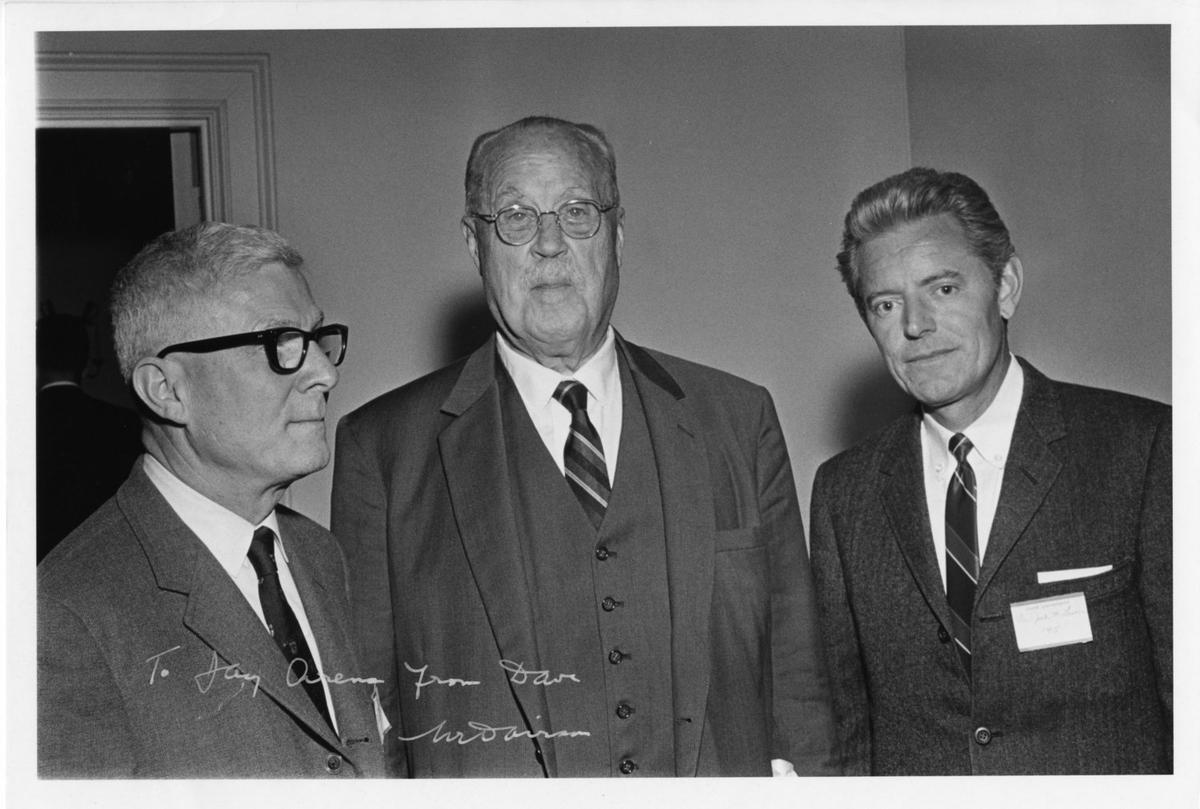 (L-R) Jay Arena, Wilburt Davison, Jack McGovern; 1960s