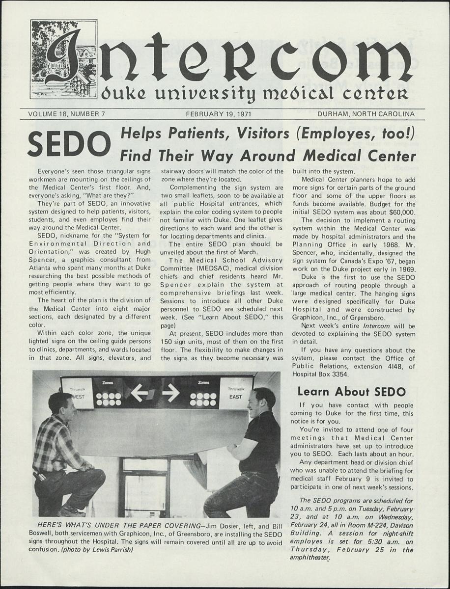 SEDO in Intercom, 1971