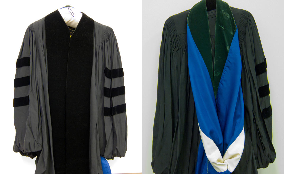 Roger Williams' graduation gown, 1947